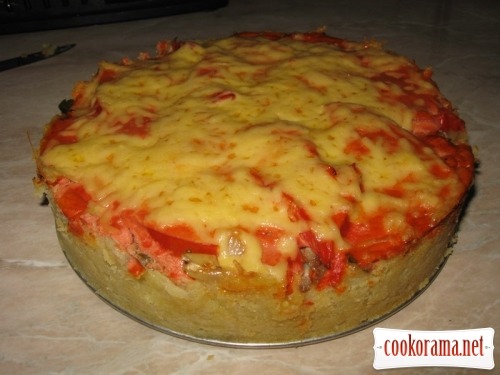 Cake with sweet peppers