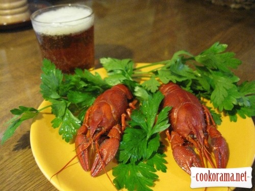Crayfish cooked in beer