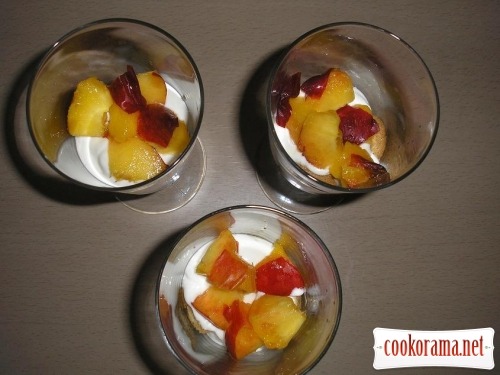 Dessert with nectarines